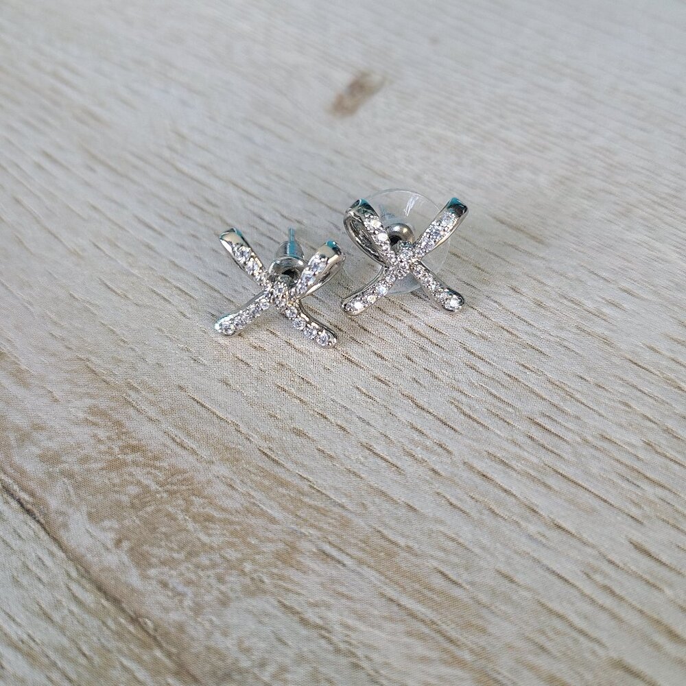 Kendra Scott Sasha Bow Stud Earrings In Silver